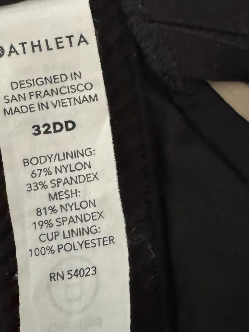 Athleta Advance Sprint Sports Bra Black Size 32DD